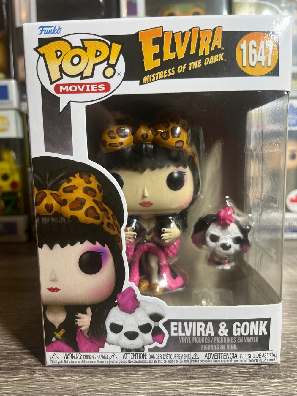 Funko Elvira & Gonk Pop! Vinyl - Black, Pink, Gold, White